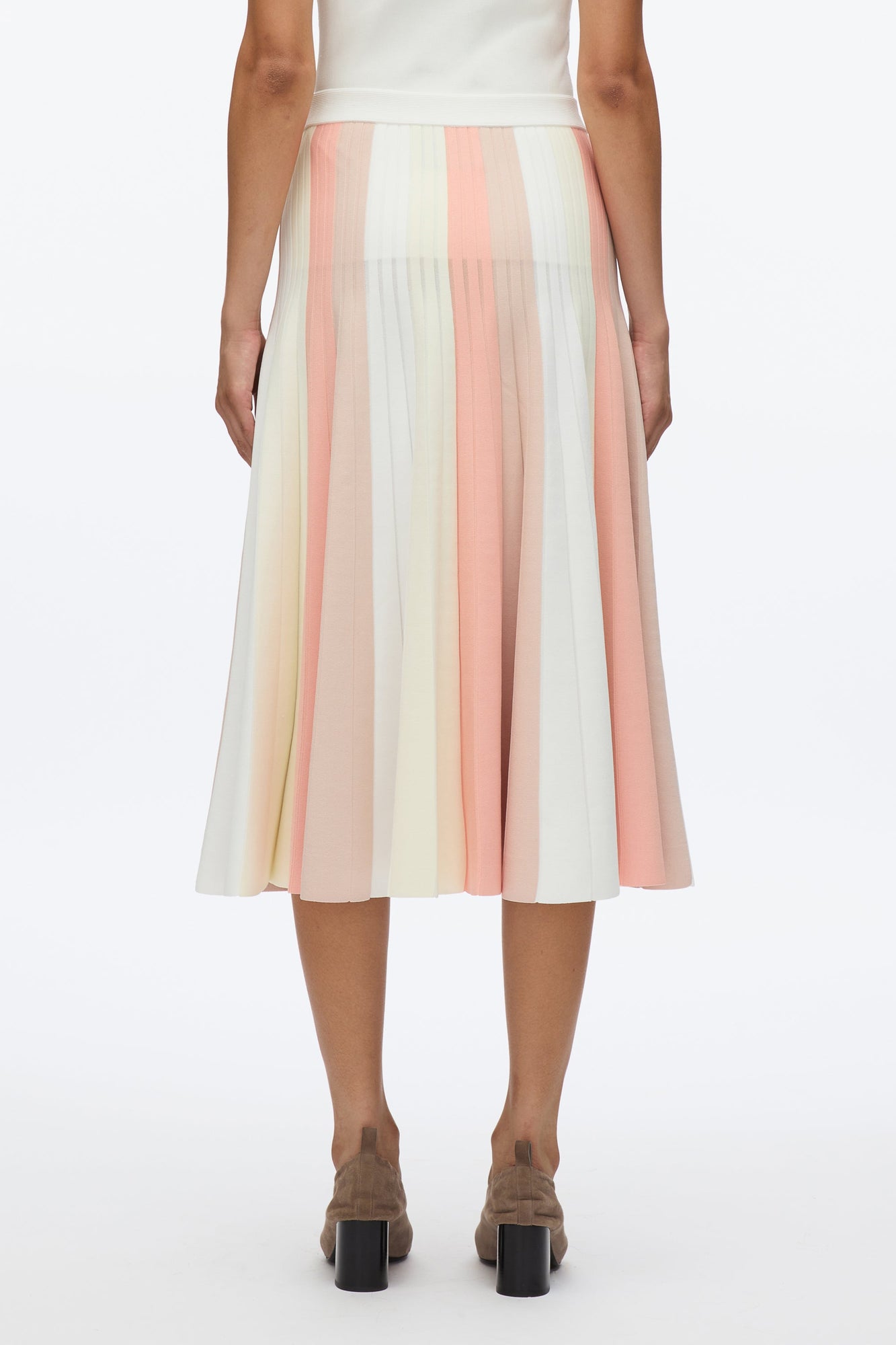 Stripe Knit Skirt | Ivory Multi