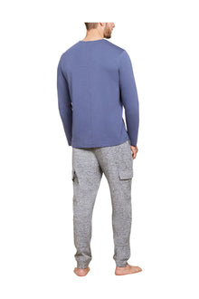 Mens | Malibu Collection Seamed Long Sleeve Tee | Cosmic Blue