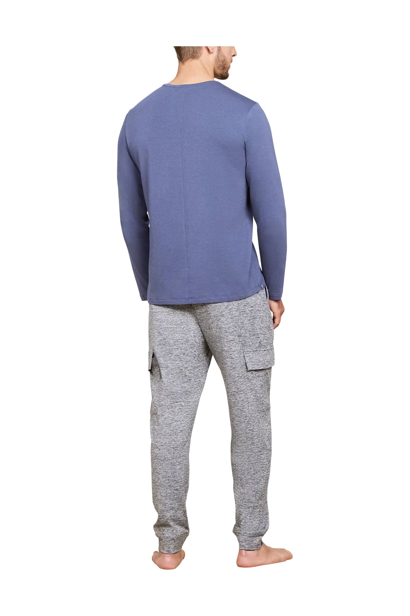 Mens | Malibu Collection Seamed Long Sleeve Tee | Cosmic Blue