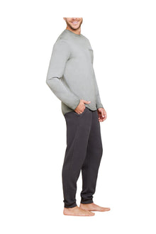 Mens | Malibu Collection Triblend Long Sleeve Pocket Tee | Mineral Olive Branch