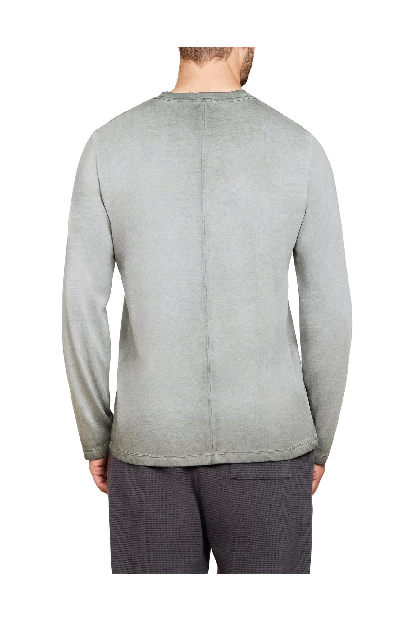 Mens | Malibu Collection Triblend Long Sleeve Pocket Tee | Mineral Olive Branch