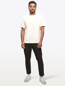 Mens | Script Relaxed-Fit Overtime Tee | Eggshell