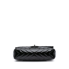 Chanel | Pre-Owned Medium Classic Chevron Patent Double Flap - II | Black