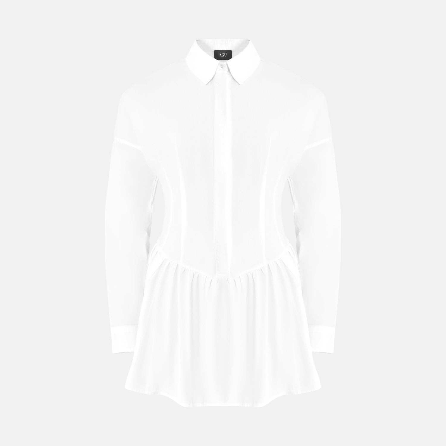 OW Collection ELLIE Shirt Dress Dress 001 - White