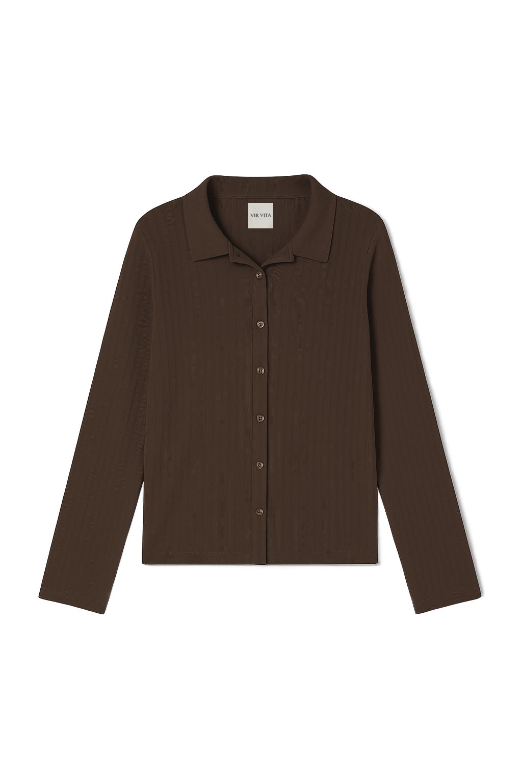 Eloise Pointelle Cardigan | Espresso