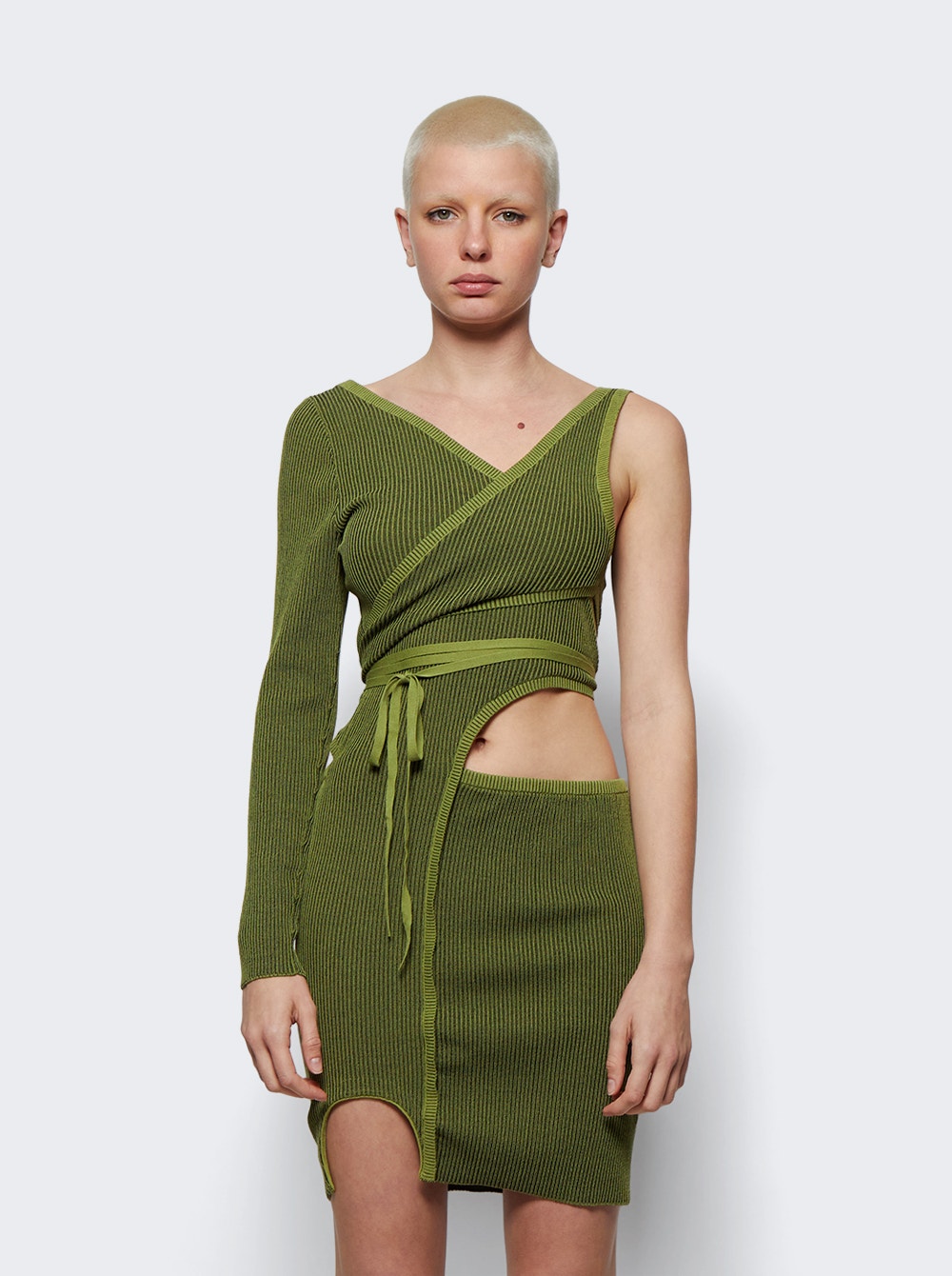Women | Ester Manas | Short Asymmetric Wrap Knit | Forrest