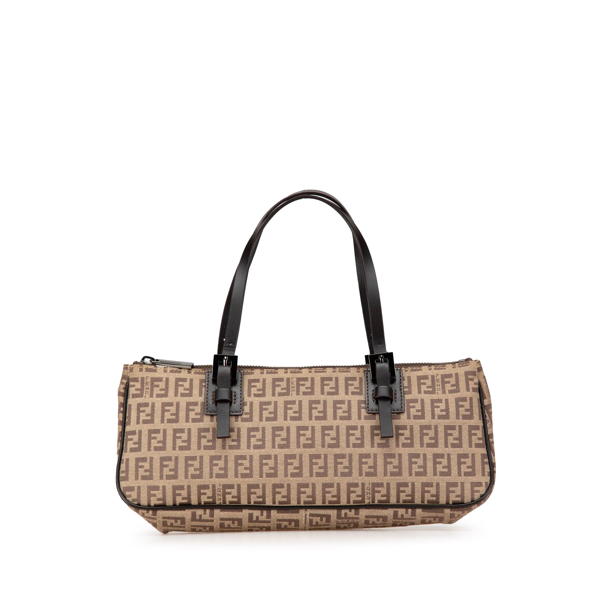 Fendi | Pre-Owned Zucchino Canvas Handbag | Brown/Beige