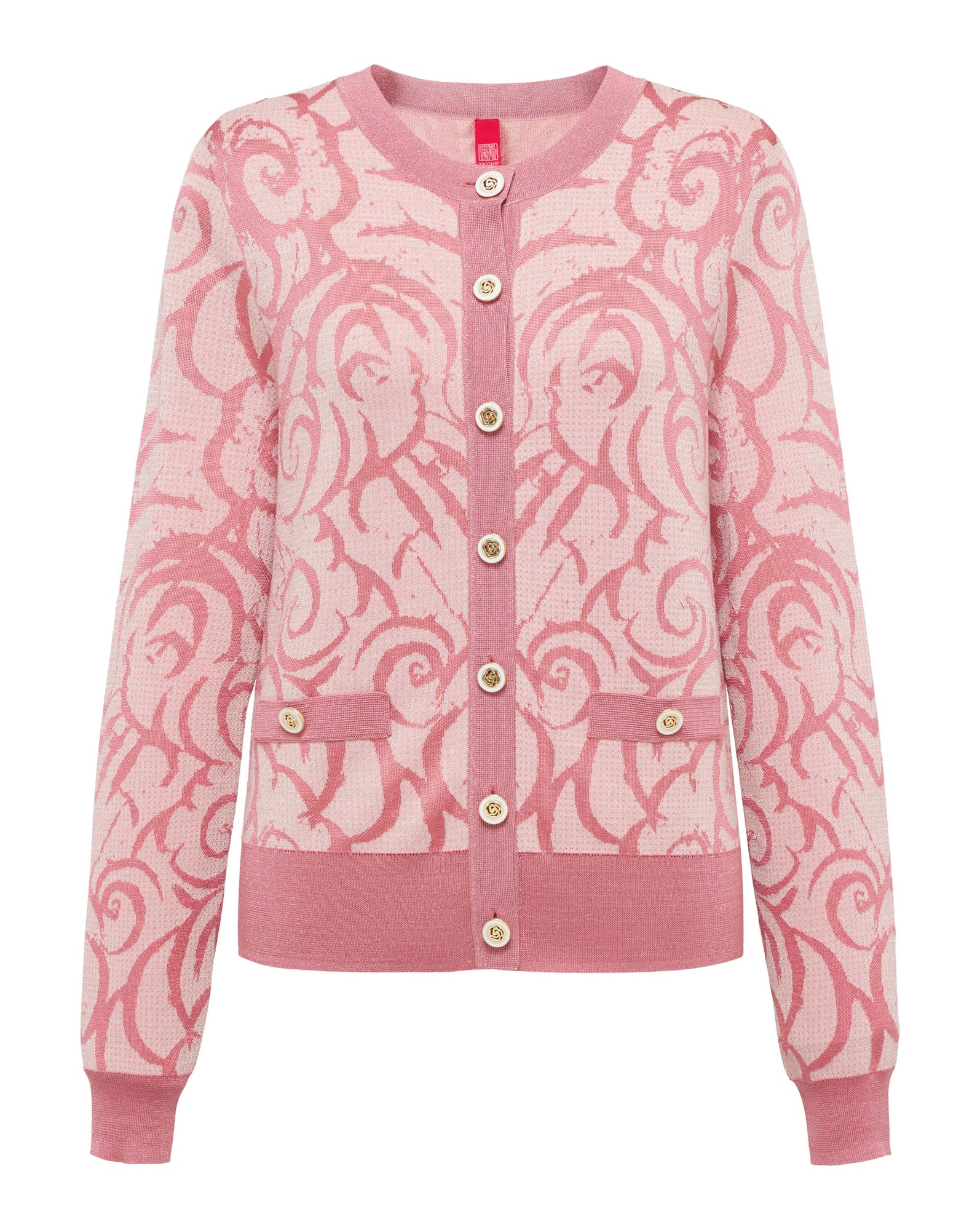 Sheer Knit Cardigan | Pink