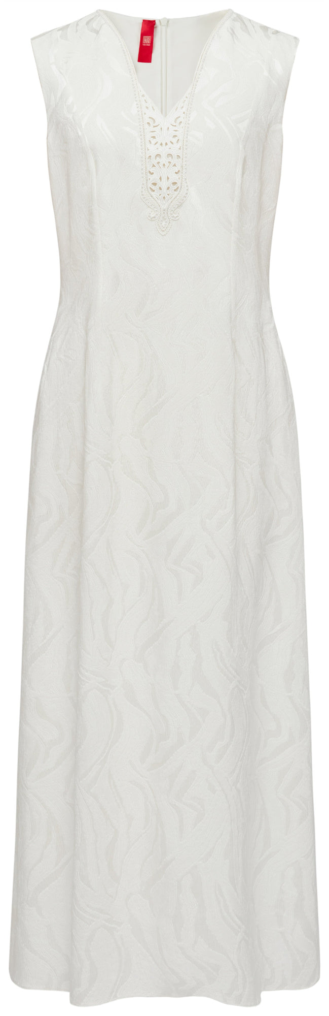 Mulberry Silk Waist-Fitted Dress | White