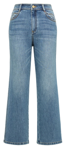 Cleanfit Mulberry Silk Cotton High-Waist Jeans | Navy
