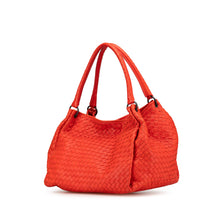 Bottega Veneta | Pre-Owned Nappa Intrecciato Parachute Tote | Red