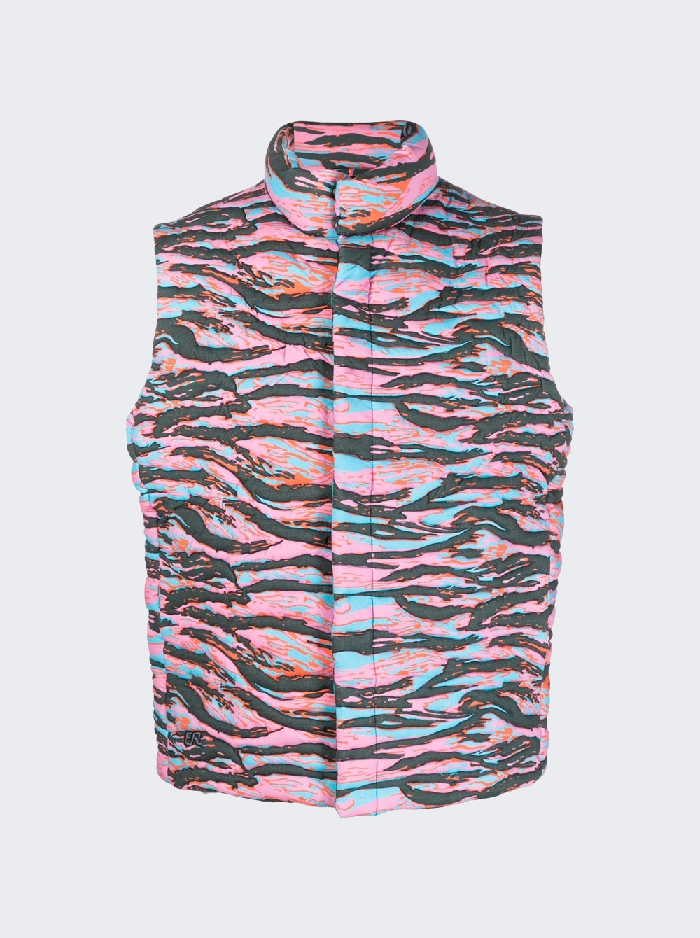 Men | ERL | Unisex Printed Qulted Puffer Vest | Pink Rave Camouflage