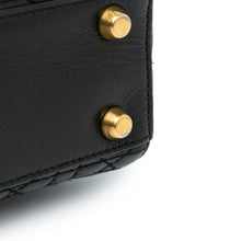 Dior | Pre-Owned Small Crinkled Patent Cannage My ABCLady | Black