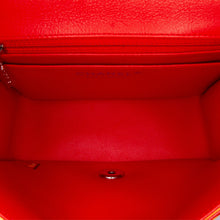 Chanel | Pre-Owned Mini Square Classic Patent Striped Single Flap | Orange