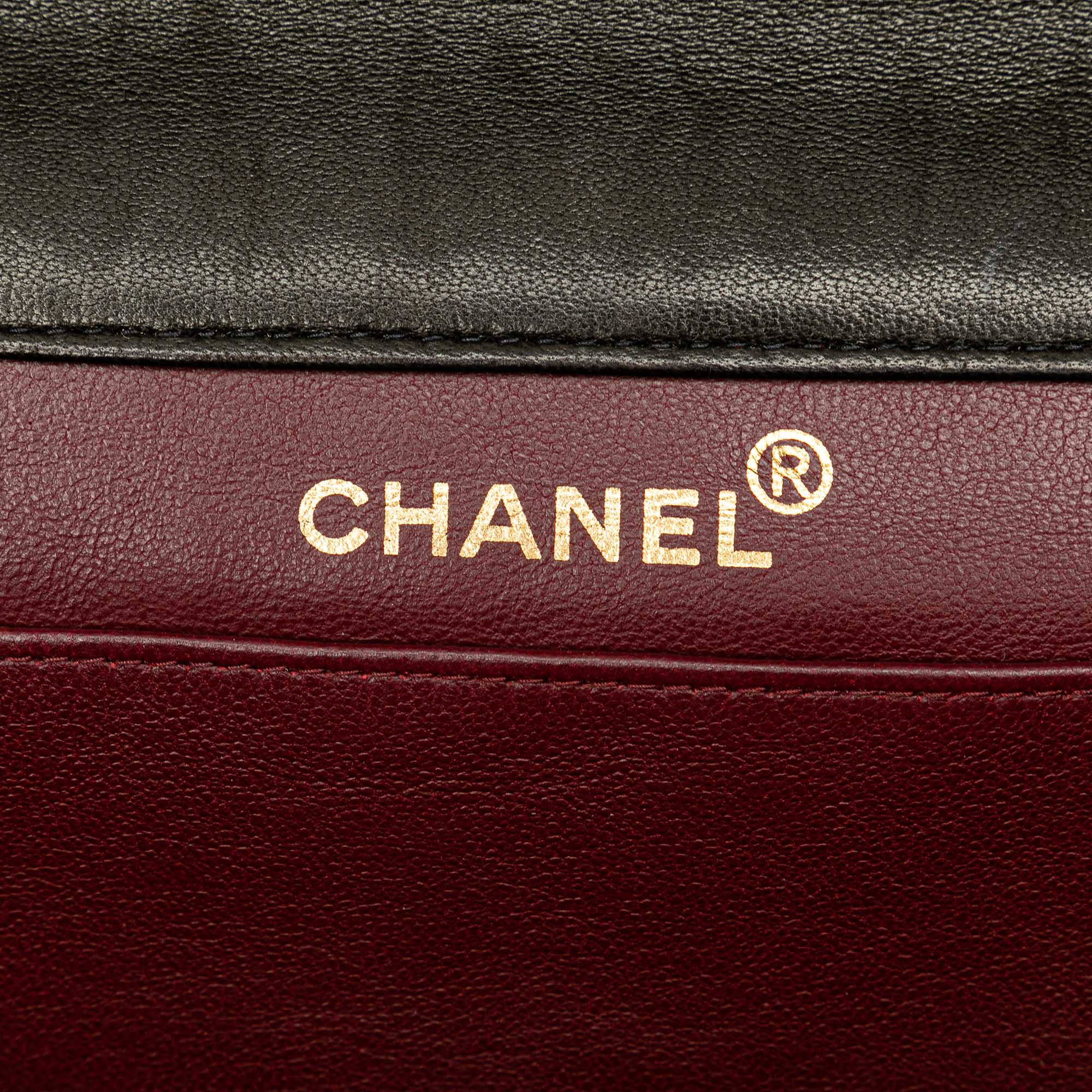 Chanel | Pre-Owned Jumbo Lambskin Double Sided Flap | Black