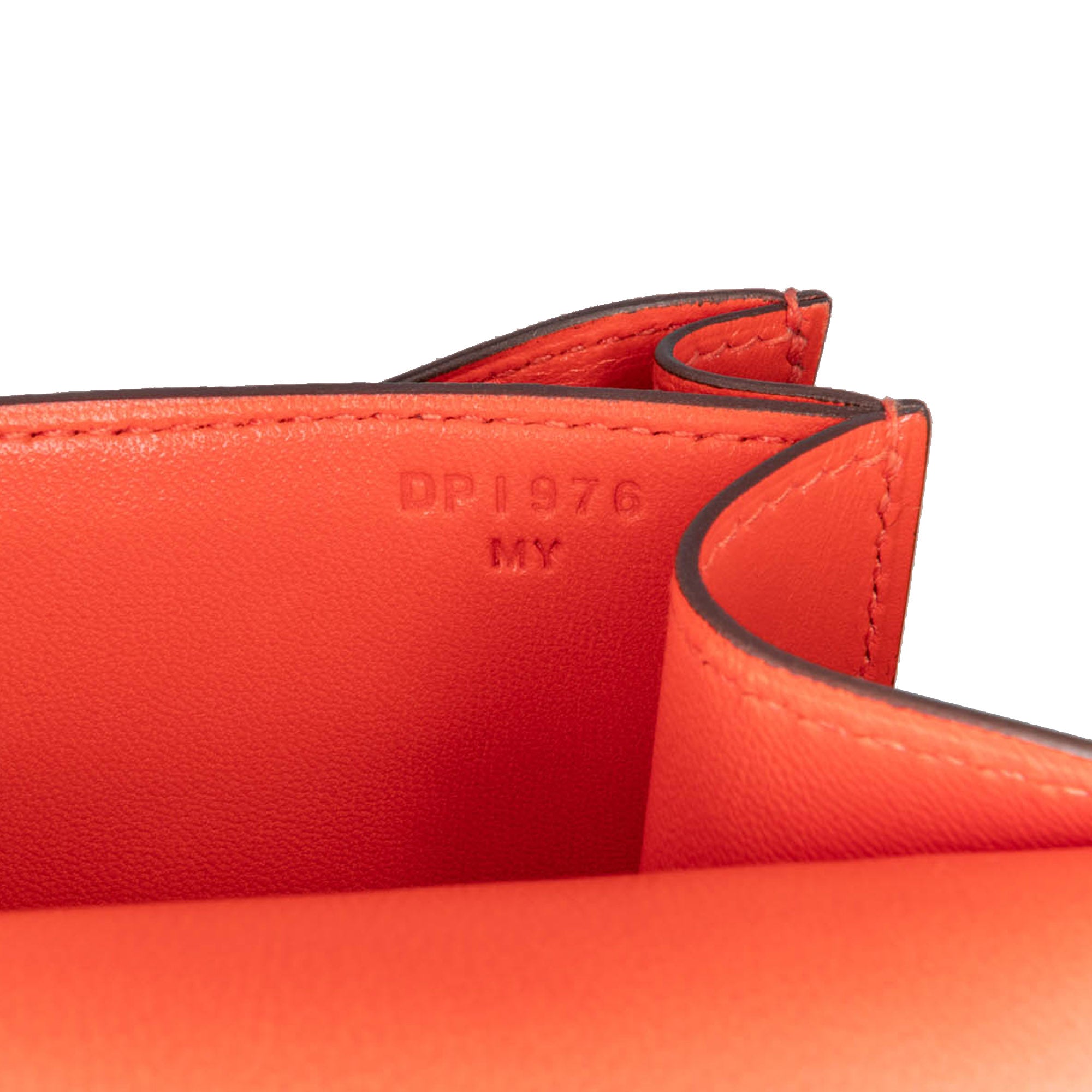 Hermes | Pre-Owned Mini Tadelakt Constance 18 with Silver Logo | Red