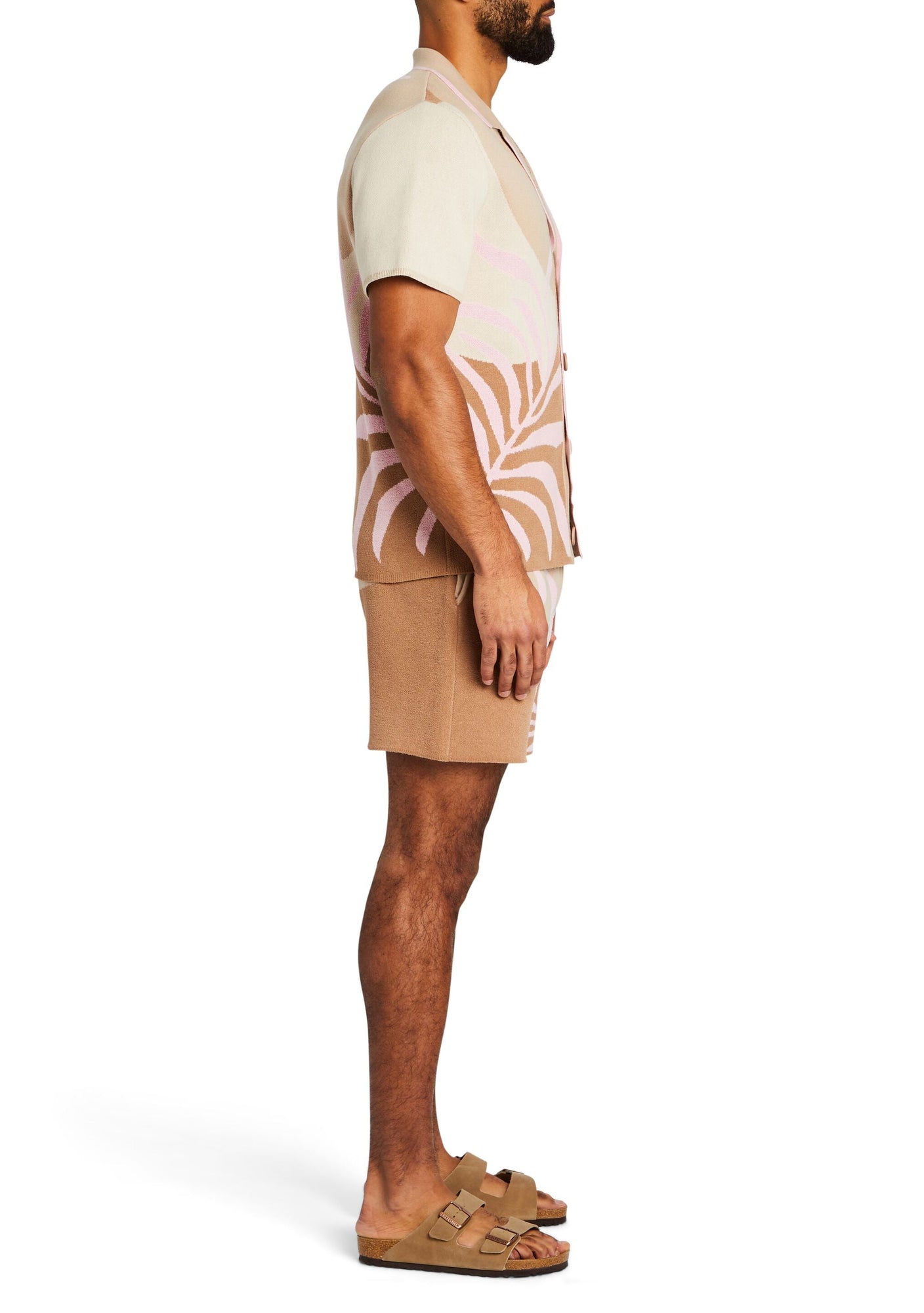 Men | Lei Shirt | Jacquard Brown/Pink