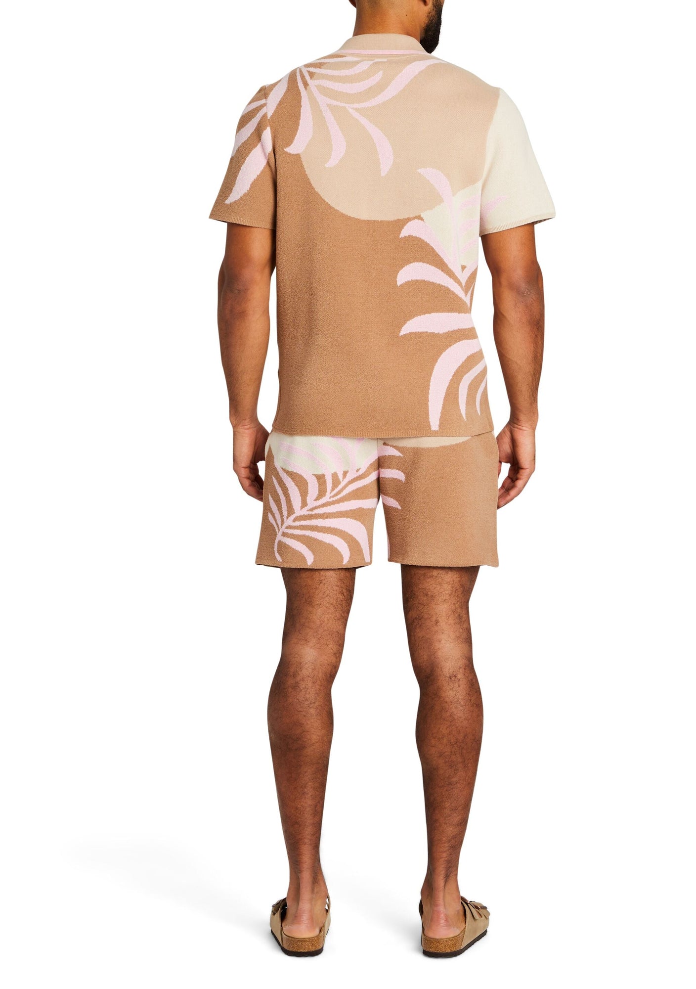 Men | Lei Shirt | Jacquard Brown/Pink