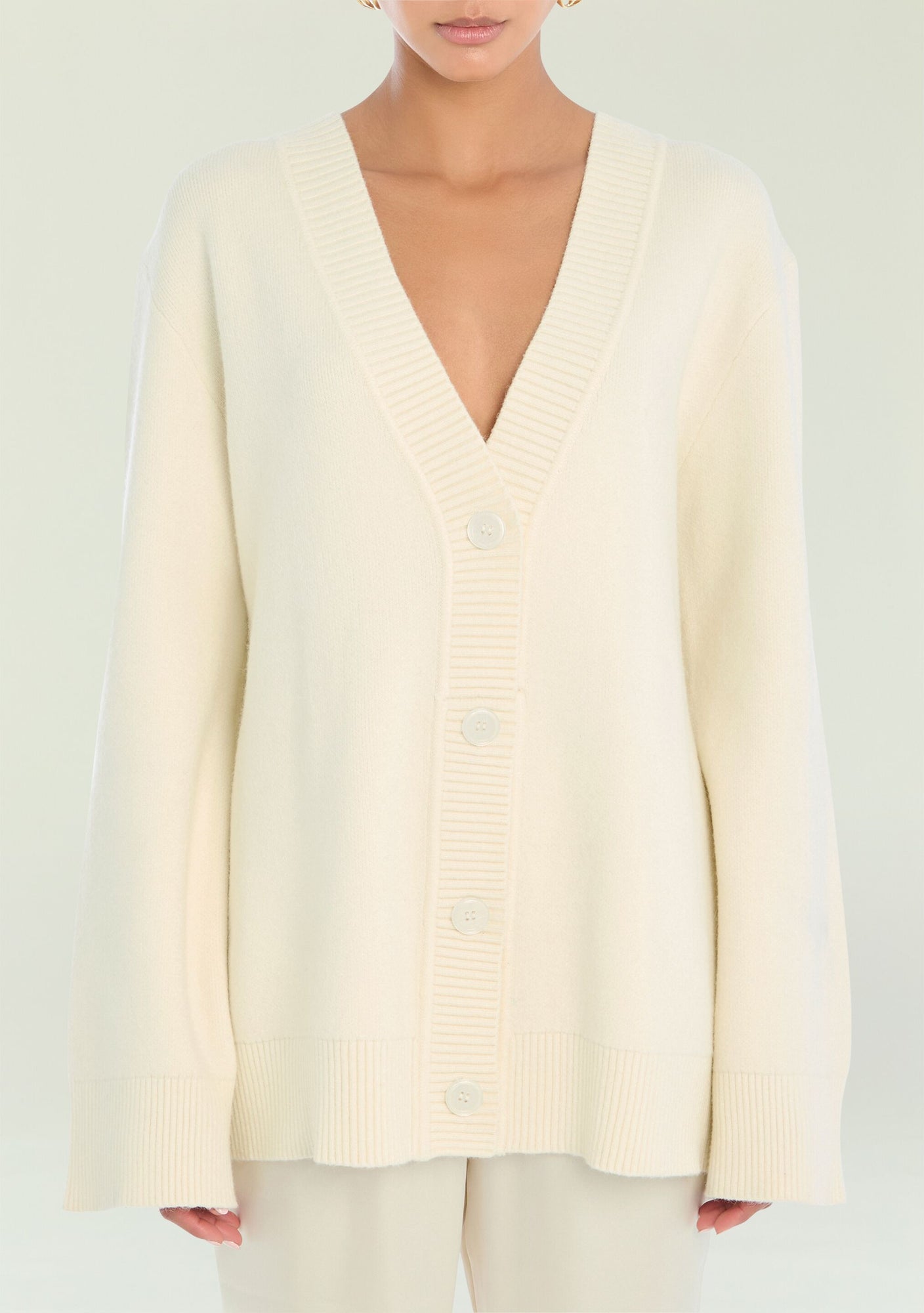Women | Denise Cardigan | Eggshell