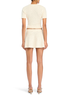 Women | Seren Pointelle Knit Skirt | Eggshell