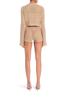 Women | Nerina Crochet Hot Short | Sand