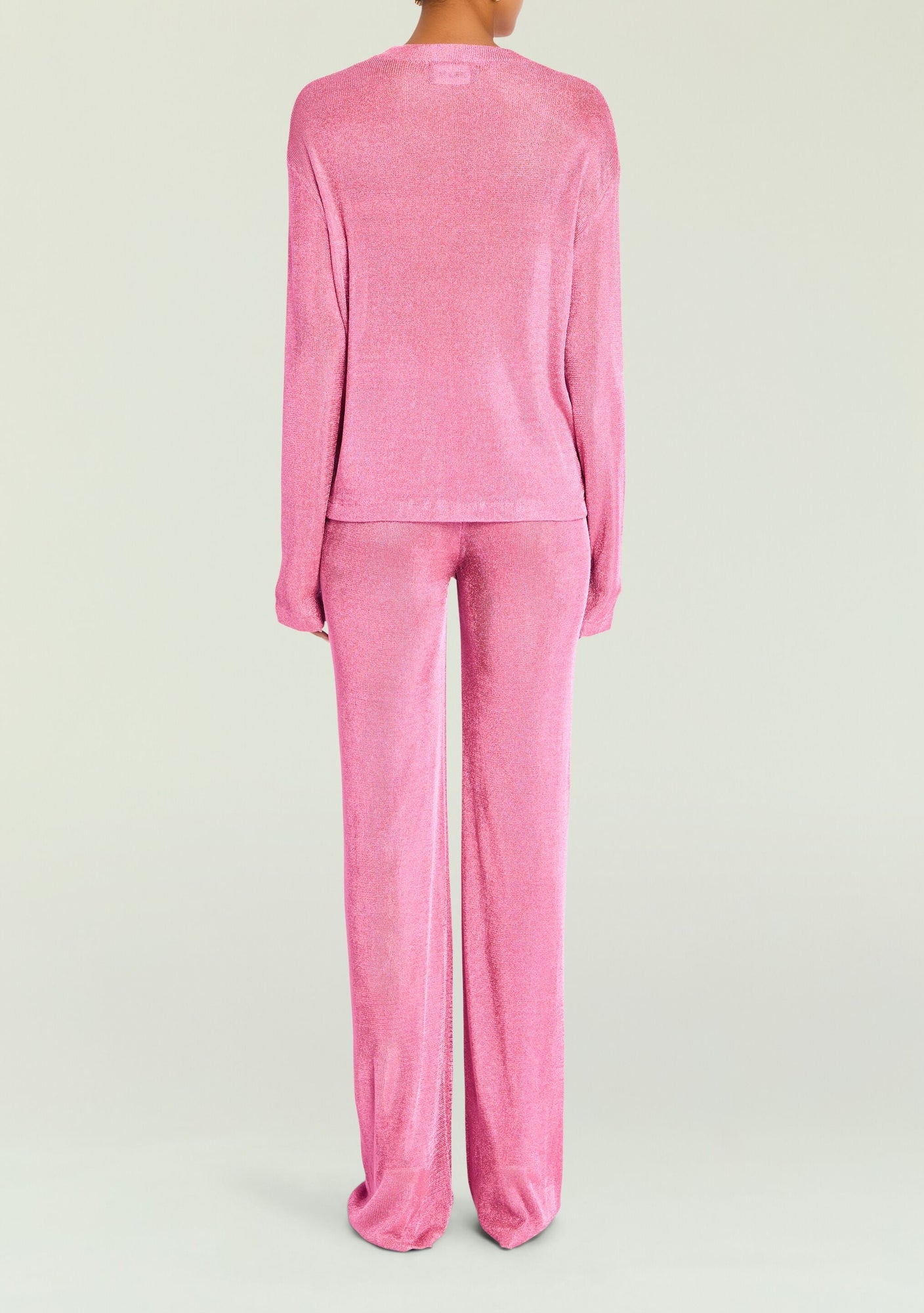 Women | Sheldon Metallic Knit Pant | Bubblegum Pink