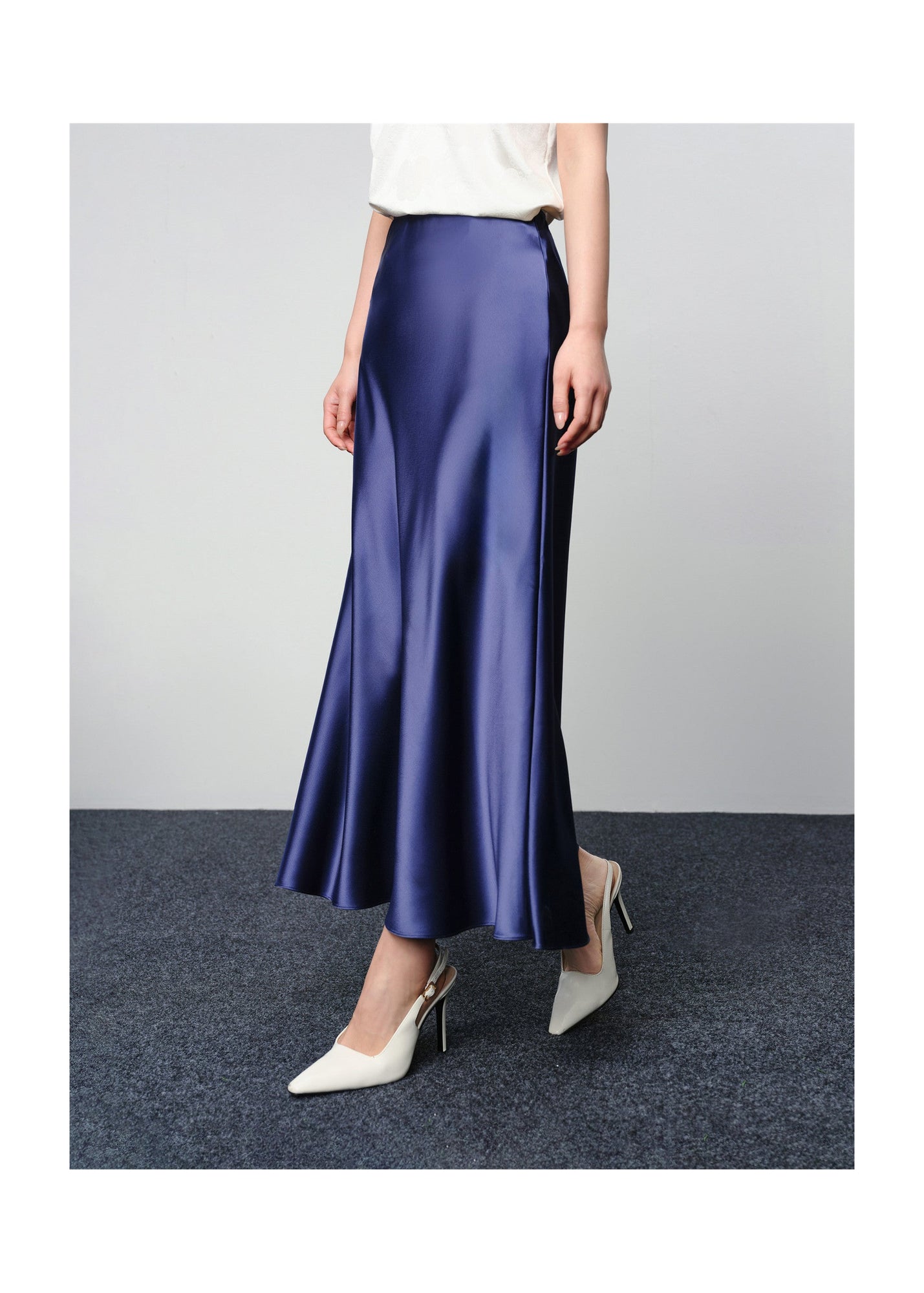 Elegant Midi Skirt | Navy