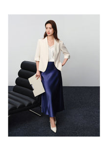 Elegant Midi Skirt | Navy