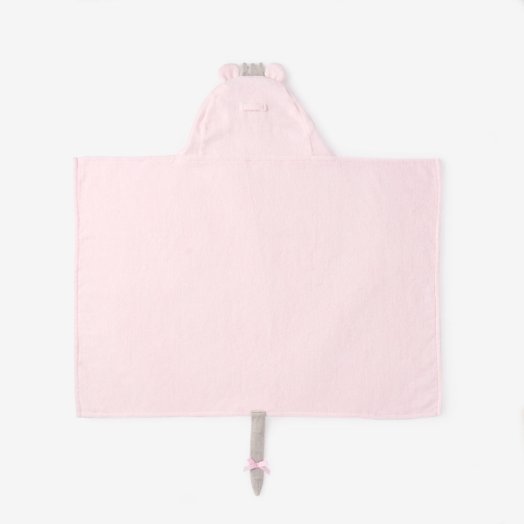 Girls | Mouse Hooded Baby Bath Wrap | Pink
