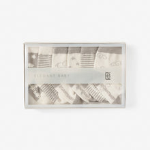 Unisex | Elephant Non Slip Baby Socks 6pk | Gray