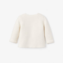 Unisex | Whisper White Sofia + Finn Knit Baby Cardigan | White