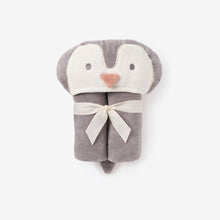 Unisex | Penguin Hooded Baby Bath Wrap | Gray