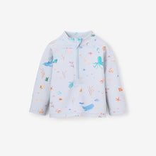 Boys | Pale Blue Ocean Adventure Baby Rash Guard | Blue