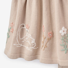 Girls | Embroidered Floral Cotton Knit Dress | Pink