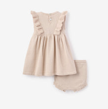 Girls | Embroidered Floral Cotton Knit Dress | Pink
