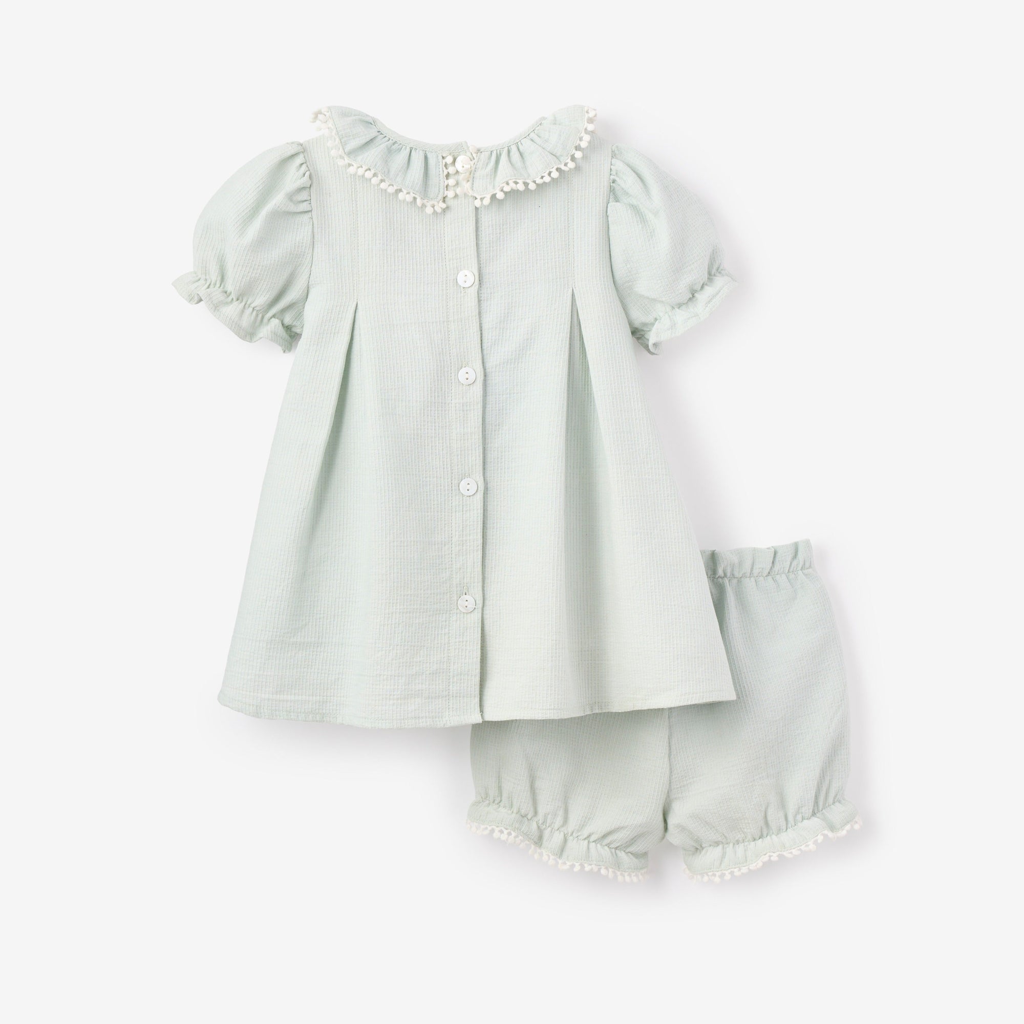 Girls | Bunny Embroidered Dress | Aqua