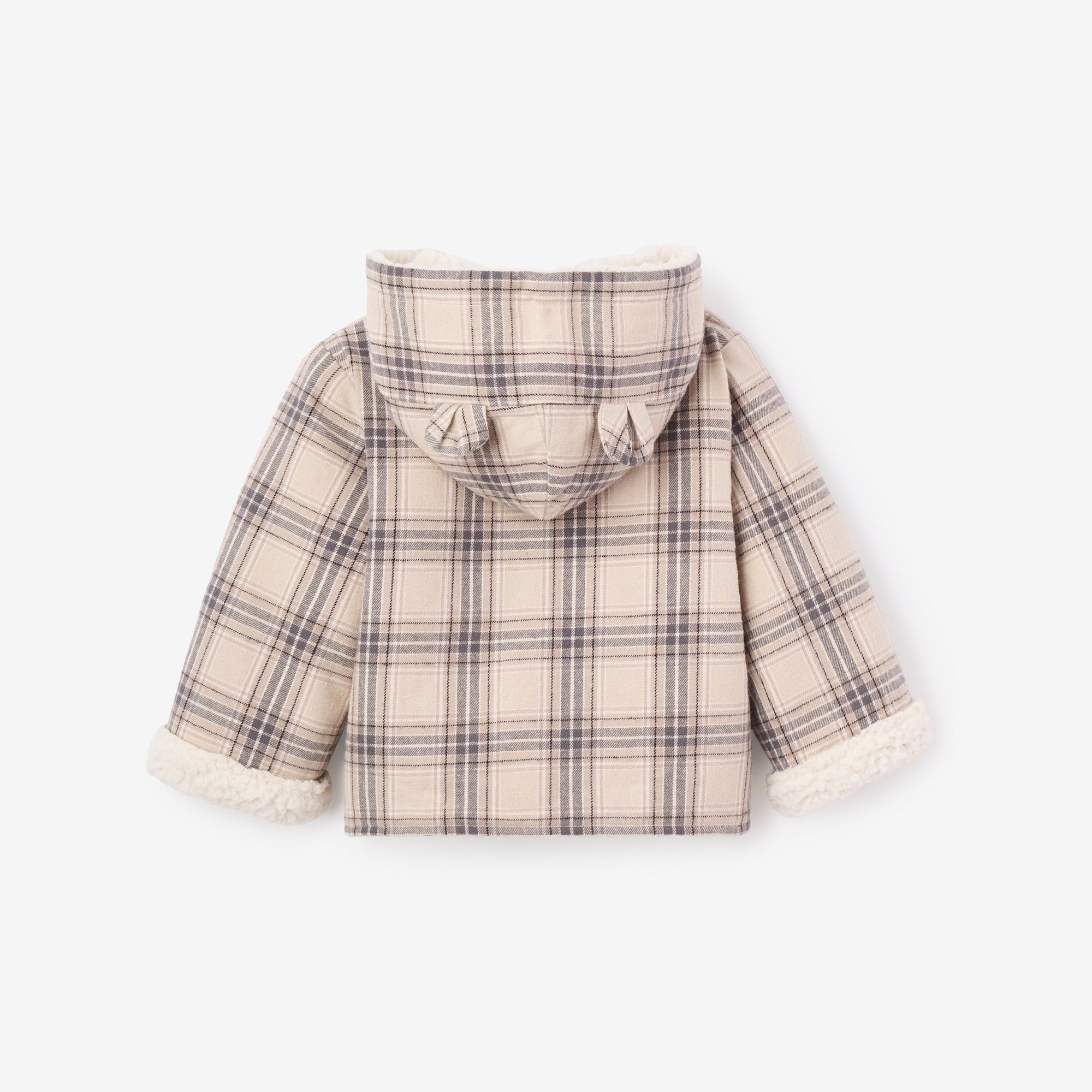 Unisex | Plaid Sherpa Reversible Jacket | Gray