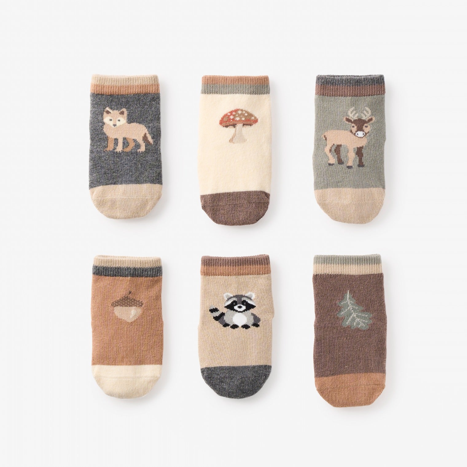 Boys | Wildnerness Non Slip Baby Socks 6 pk | Multi