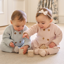 Boys | Sofia & Finn Pale Blue Knit Baby Cardigan | Blue