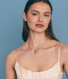 Emeline Flower Necklace in Mint - Loren Hope