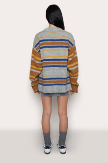 Womens | Oversized Crewneck | Blue Multi