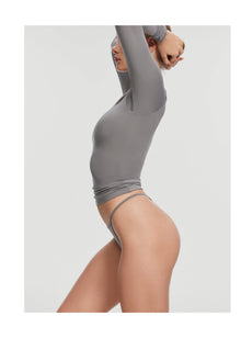 Essential String Thong | Cool Gray