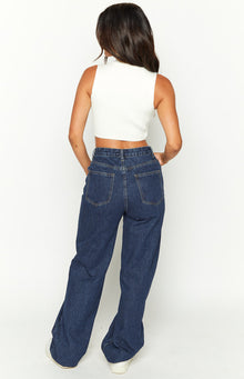 Essie Straight Leg Jeans | Dark Blue