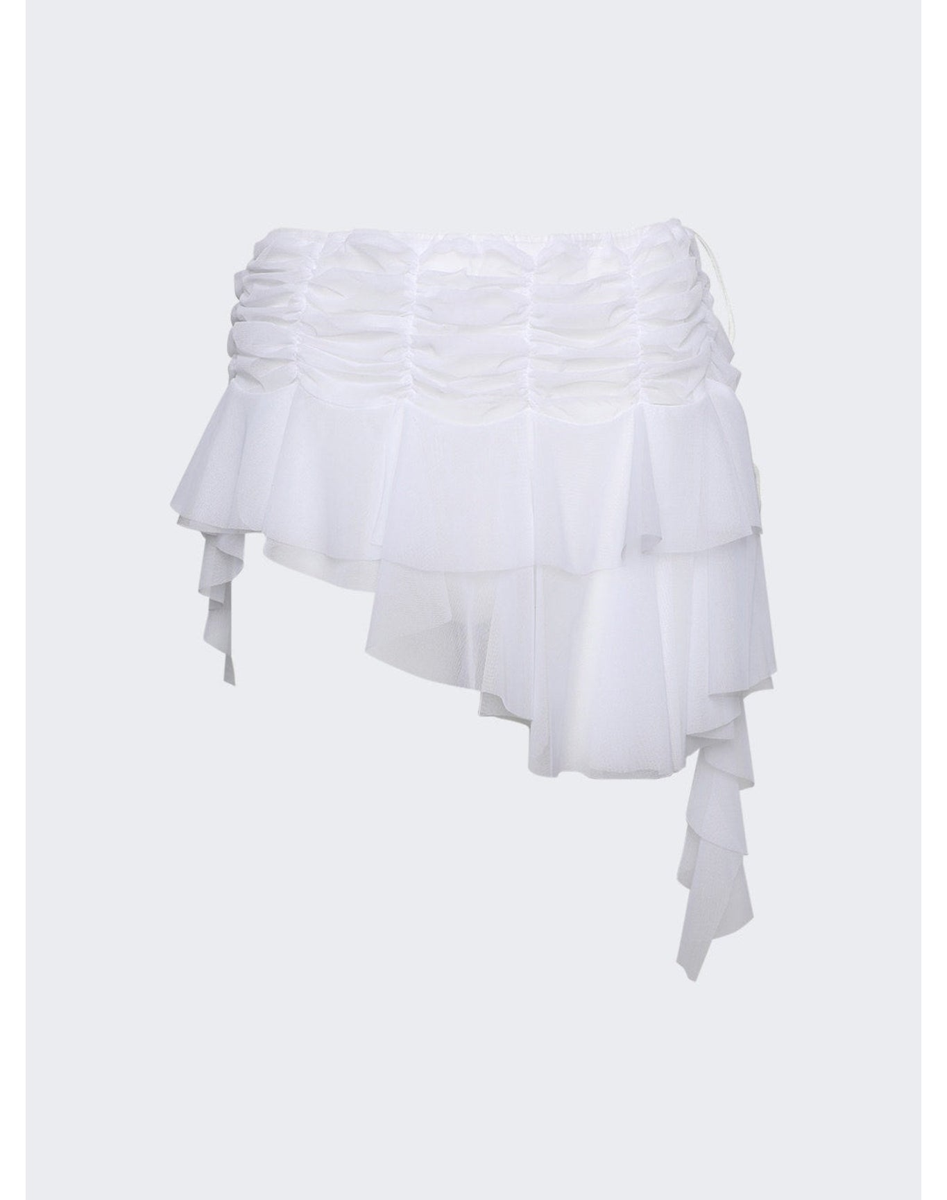 Ester Manas | Women | Micro Ruched Skirt | White