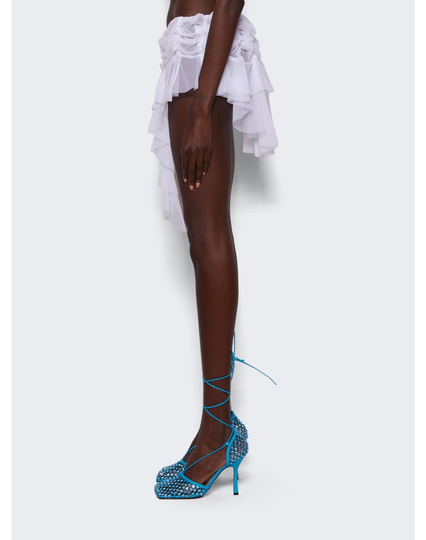 Ester Manas | Women | Micro Ruched Skirt | White
