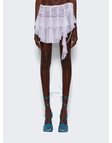 Ester Manas | Women | Micro Ruched Skirt | White
