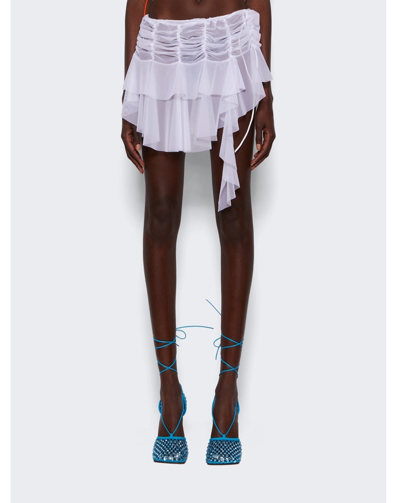 Ester Manas | Women | Micro Ruched Skirt | White