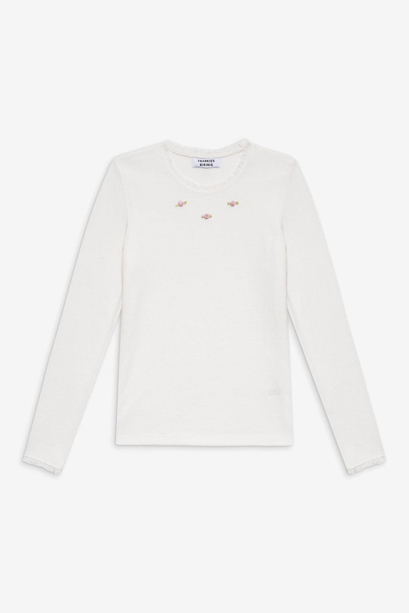 Eve Waffle Long Sleeve in White
