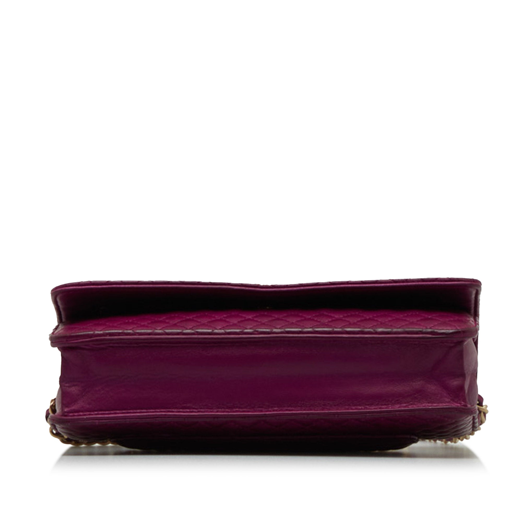 Chanel | Pre-Owned Camellia Wallet On Chain | Purple