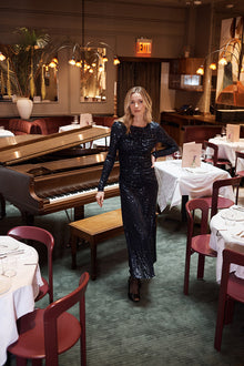 Maisy Dress | Midnight Sequins